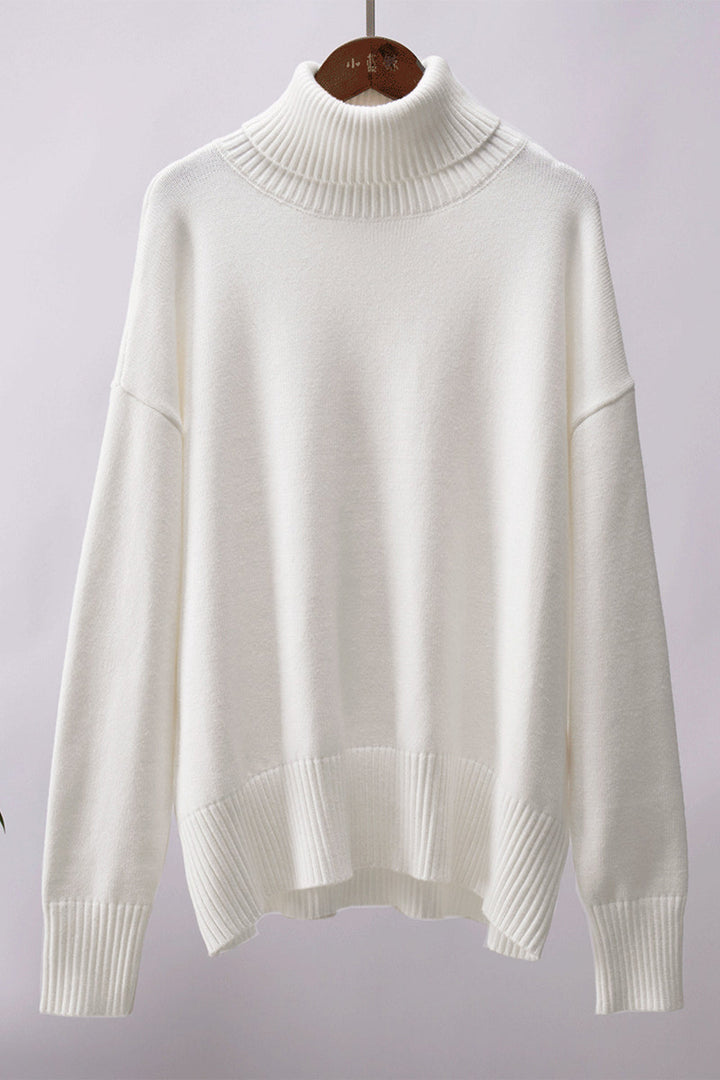 Marian Maglione Donna Oversize a Collo Alto – Pullover Invernale Morbido Vestibilità Relax