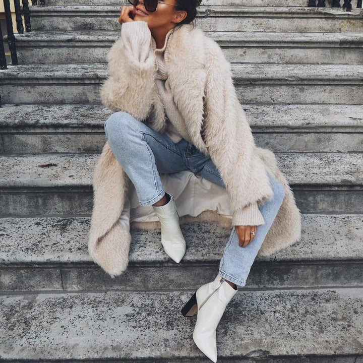 Victoria Cappotto Faux Fur Donna Lungo – Mantello Morbido Oversize con Look Elegante e Lussuoso