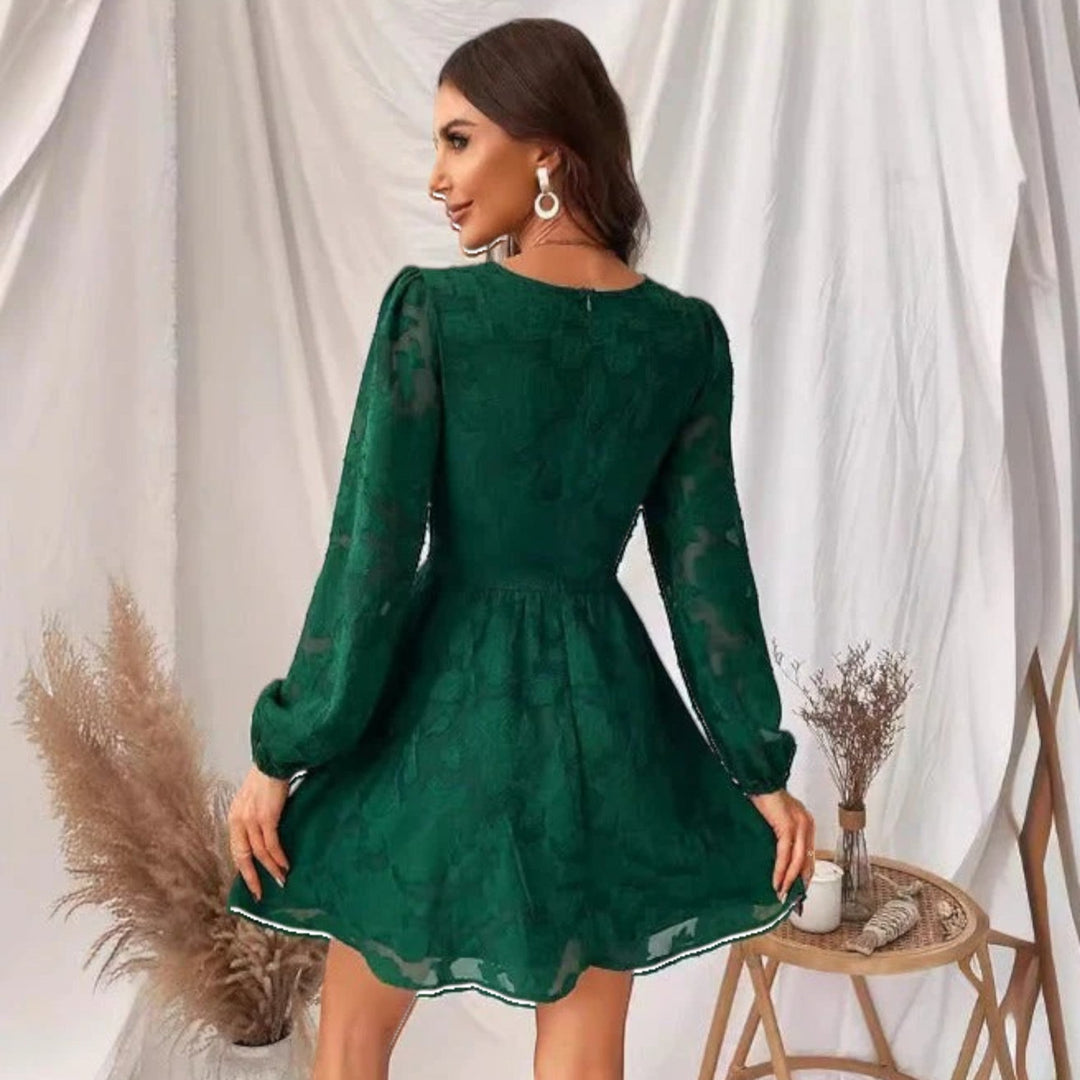 Rochie de vară cu decolteu în V imprimată pentru femei | Mini
