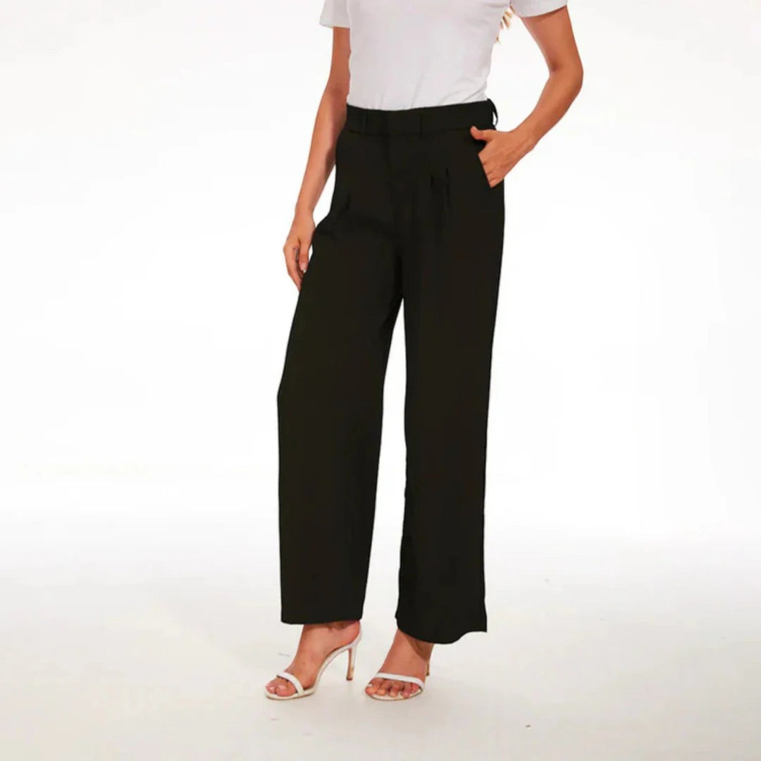 Lorena | Pantaloni casual largi pentru femei | Talie înaltă