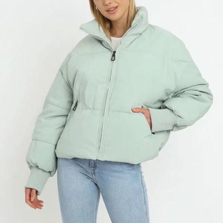 Kort dame-dunjakke med lange ærmer | Vinter