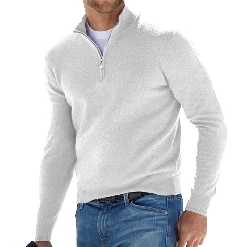 Férfi Hétköznapi Pulóver Fél Cipzárral | Hosszú Ujjú