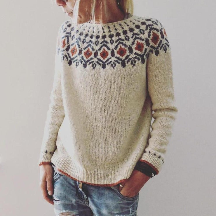 Maglione Da Donna Lavorato A Maglia Con Maniche Lunghe | Invernale