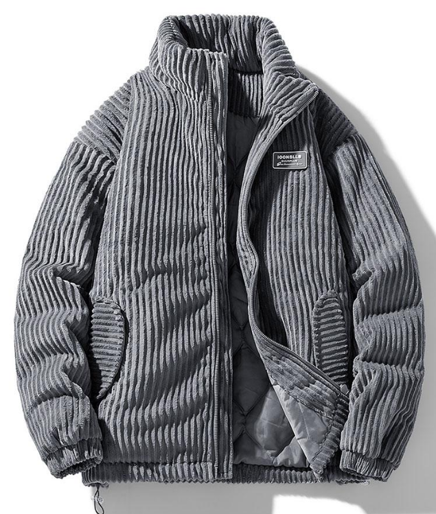 Vion Geacă Bărbați din Catifea Canelată – Jachetă Caldă Slim Fit cu Design Elegant și Modern