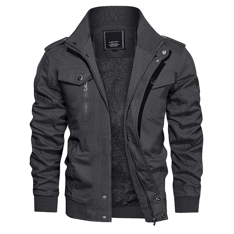 Johan Bomber Herren – Winterjacke mit Stehkragen und Wärmender Fütterung