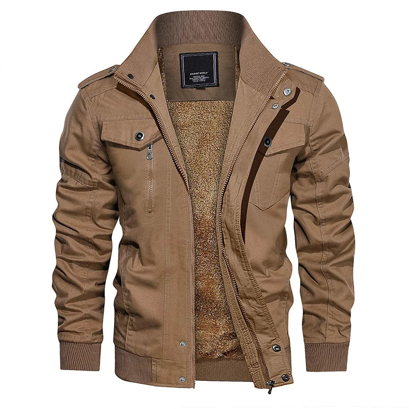Johan Bomber Herren – Winterjacke mit Stehkragen und Wärmender Fütterung