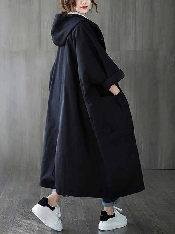 Jane Mantello Oversize dámska s kapucňou – elegantná, priedušná a teplá