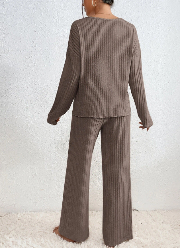 Set Elin Loungewear Donna cu Dungi – Confortabil, La Modă și Două Piese Casual