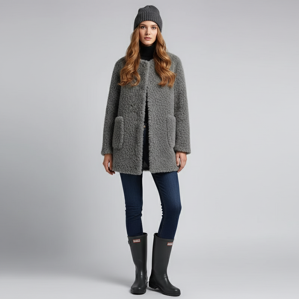 Joy Cappotto Donna Teddy Morbido – Faux Fur, Vestibilità Rilassata & Tasche Frontali