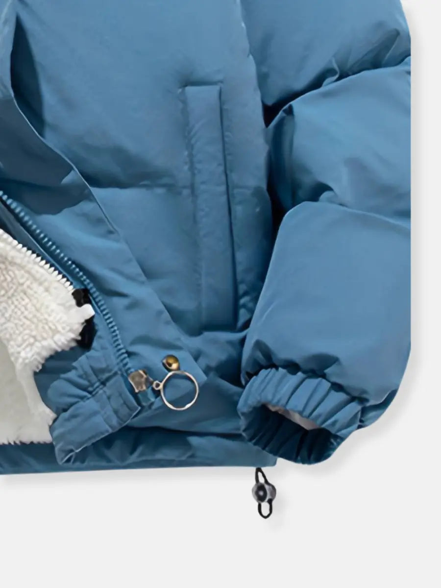 Patricia Giacca Winter Damen Steppjacke – Warmer Mantel mit Verstellbarer Kapuze und Taschen