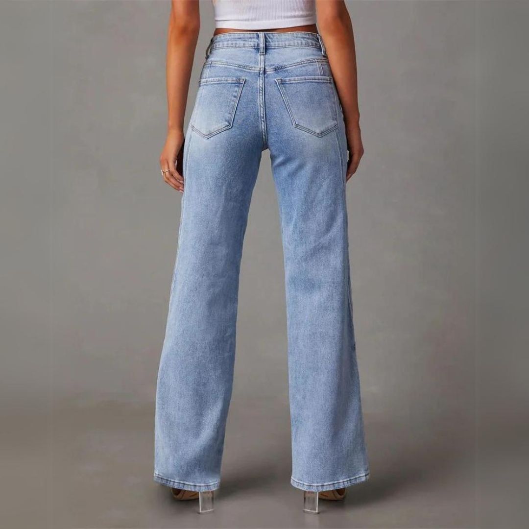 Jeans casual pentru femei | Picior drept