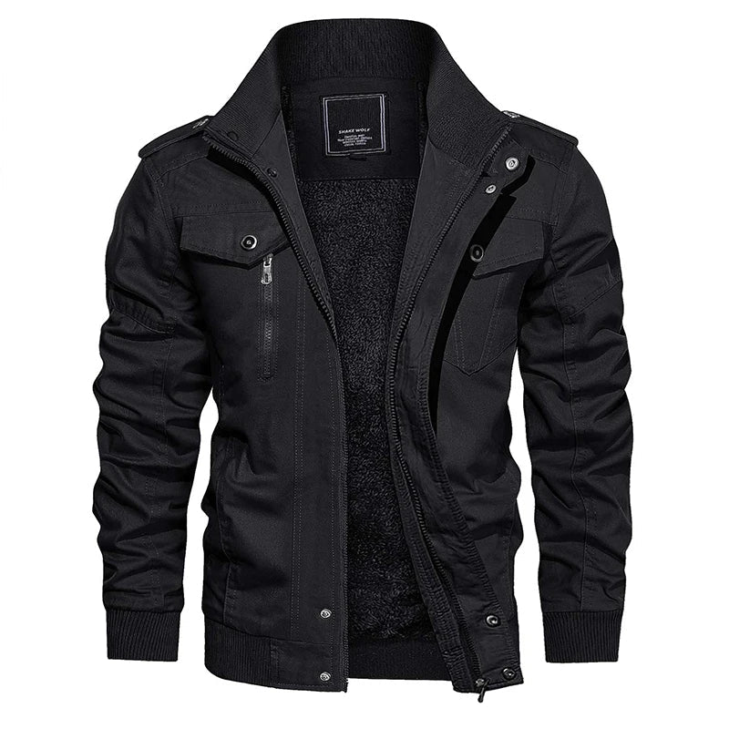 Johan Bomber Herren – Winterjacke mit Stehkragen und Wärmender Fütterung
