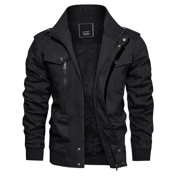 Johan Bomber Herren – Winterjacke mit Stehkragen und Wärmender Fütterung