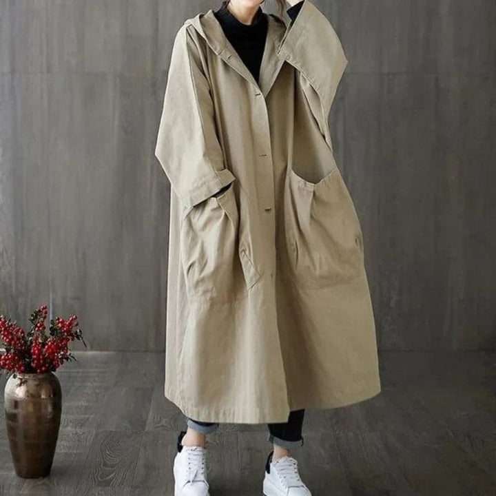 Trench kabát oversize női | Zsebekkel