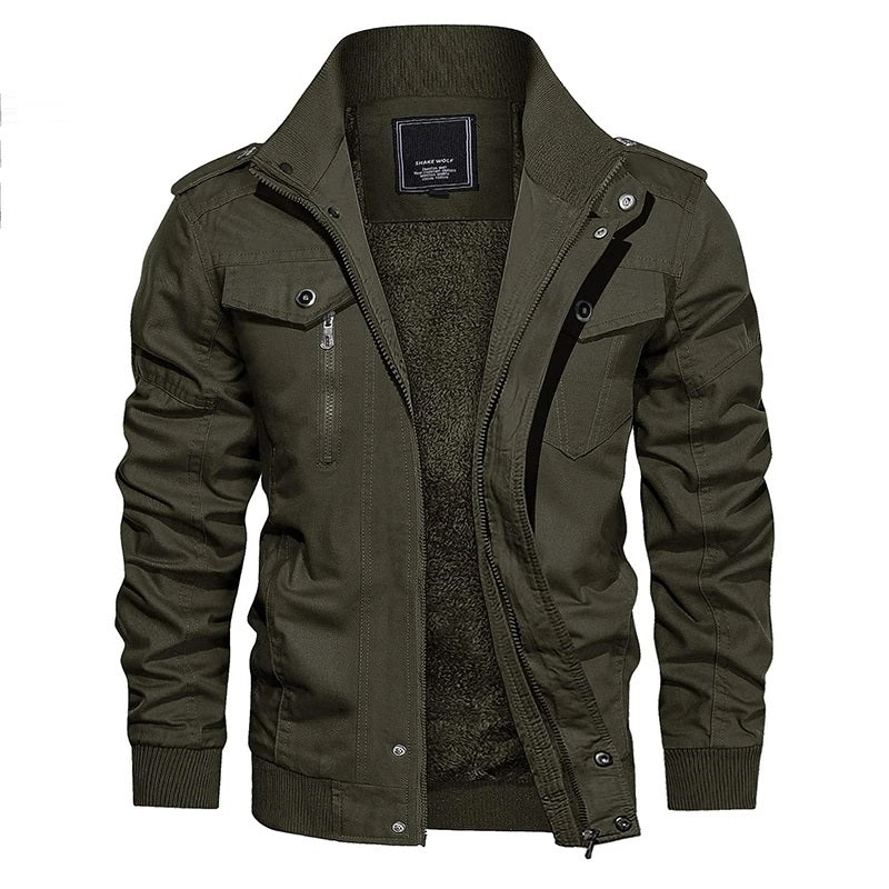 Johan Bomber Herren – Winterjacke mit Stehkragen und Wärmender Fütterung