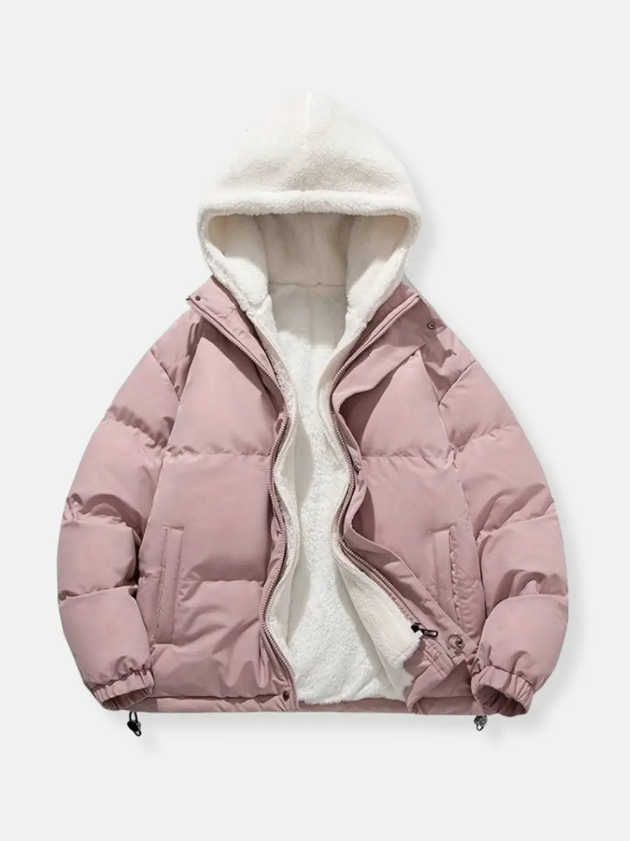 Patricia Giacca Winter Damen Steppjacke – Warmer Mantel mit Verstellbarer Kapuze und Taschen