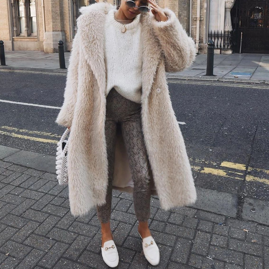 Victoria Cappotto Faux Fur Donna Lungo – Mantello Morbido Oversize con Look Elegante e Lussuoso