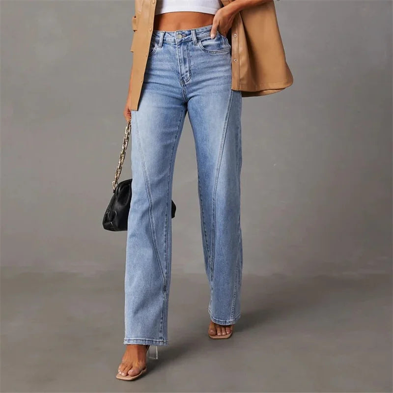 Jeans casual pentru femei | Picior drept