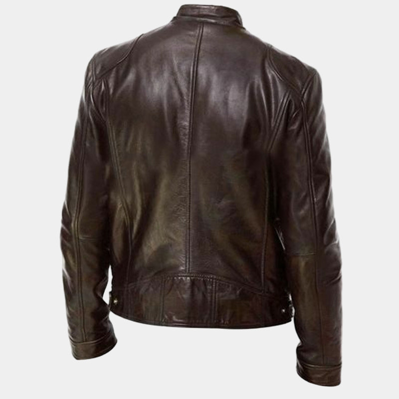 Veste en Cuir pour Homme Jamme – Conception Solide, Coupe Confortable & Style Polyvalent