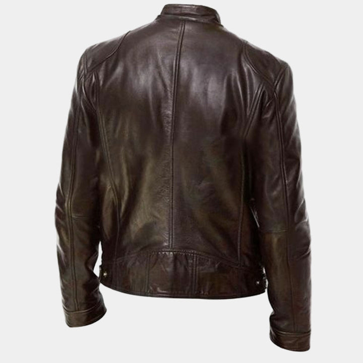 Veste en Cuir pour Homme Jamme – Conception Solide, Coupe Confortable & Style Polyvalent