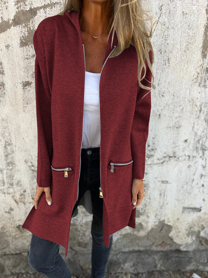 Cardigan lung damă | Culoare uni
