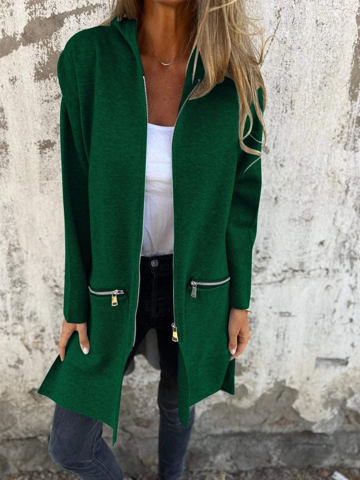 Cardigan lung damă | Culoare uni