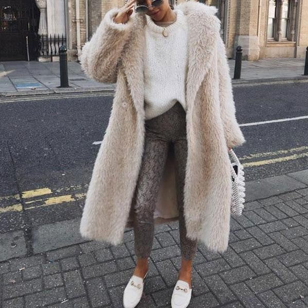 Victoria Cappotto Faux Fur Donna Lungo – Mantello Morbido Oversize con Look Elegante e Lussuoso