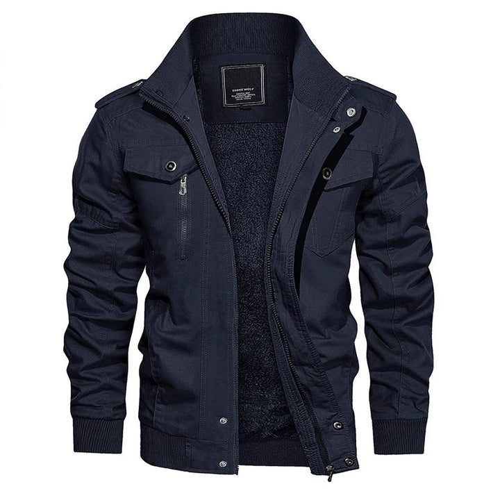 Johan Bomber Herren – Winterjacke mit Stehkragen und Wärmender Fütterung