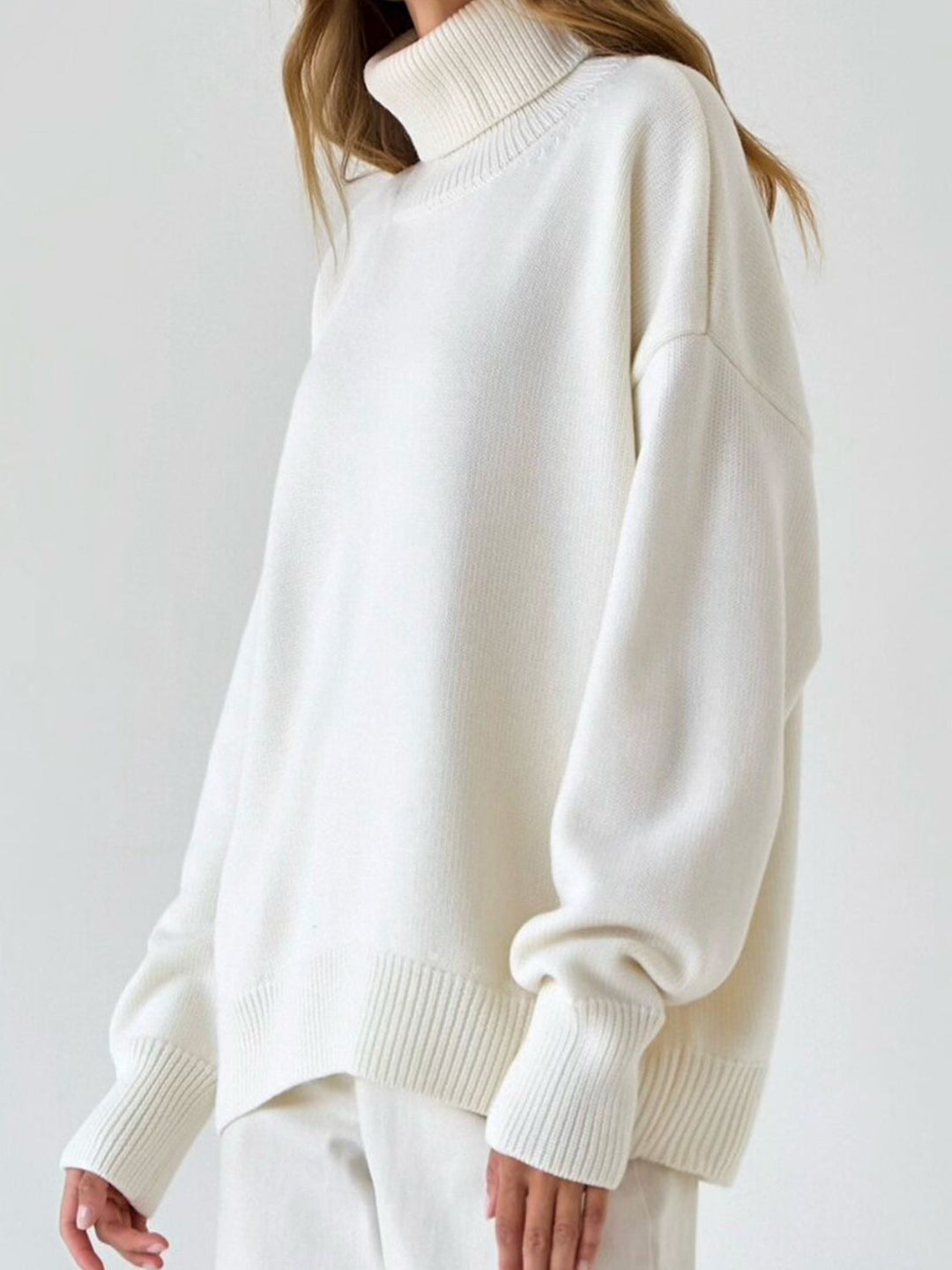 Marian Maglione Donna Oversize a Collo Alto – Pullover Invernale Morbido Vestibilità Relax