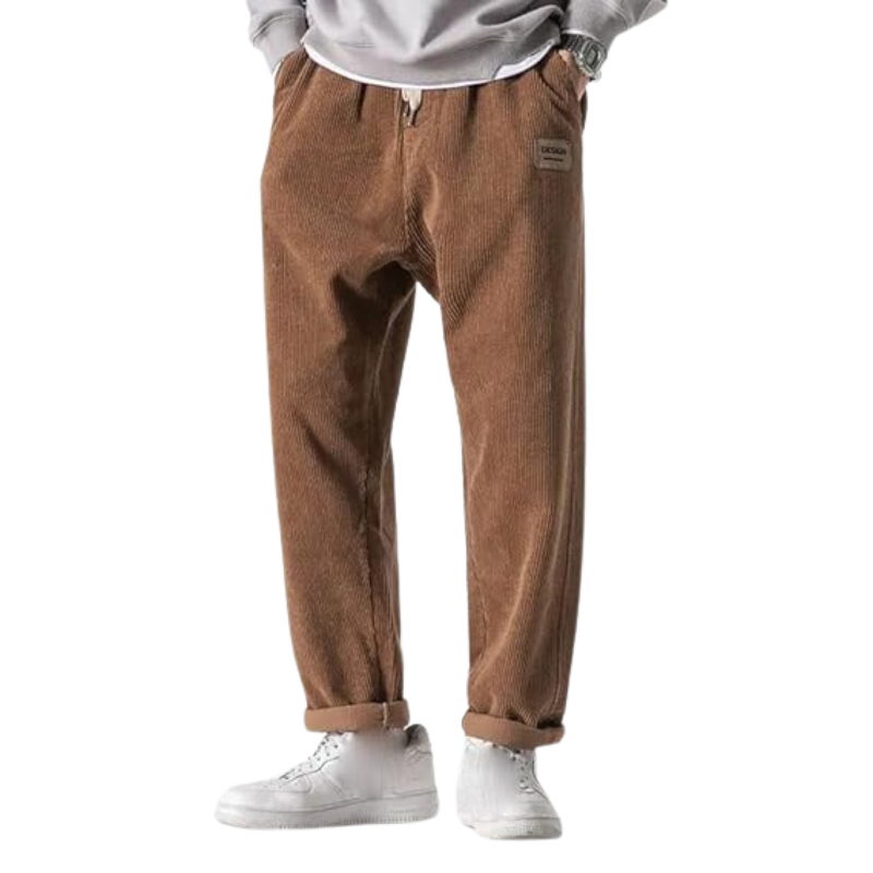 Pantaloni din catifea cu dungi pentru bărbați | Oversize