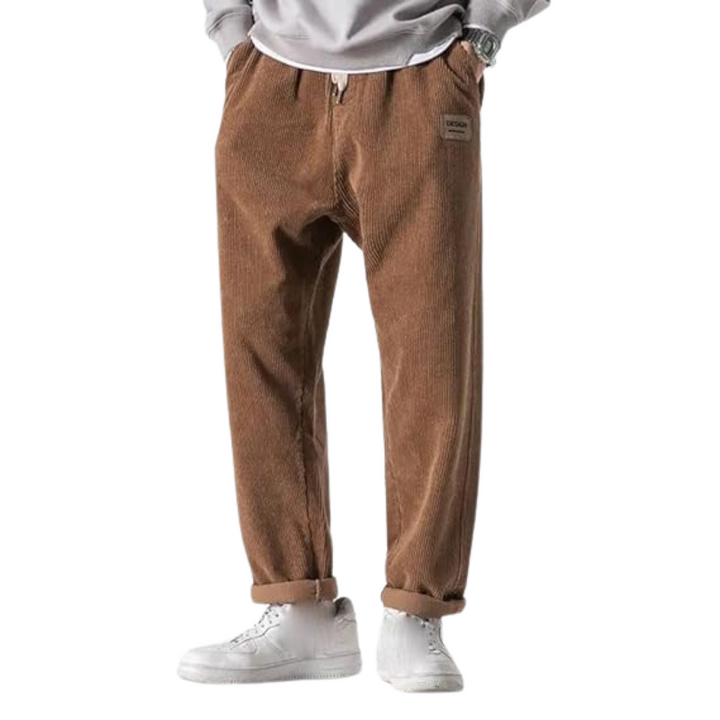 Pantaloni din catifea cu dungi pentru bărbați | Oversize