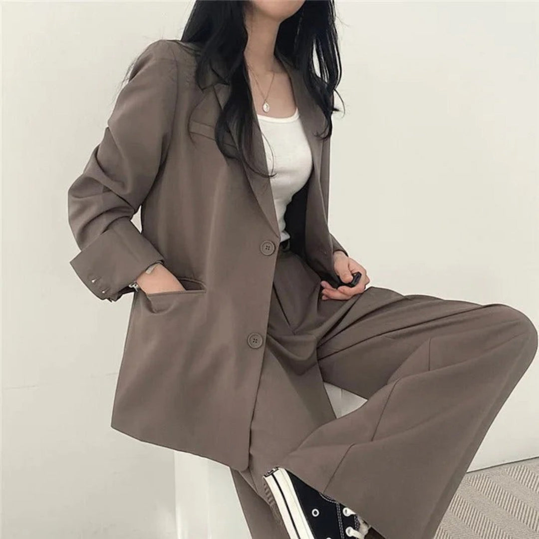 Yasmine | Compleu sacou oversize casual pentru femei