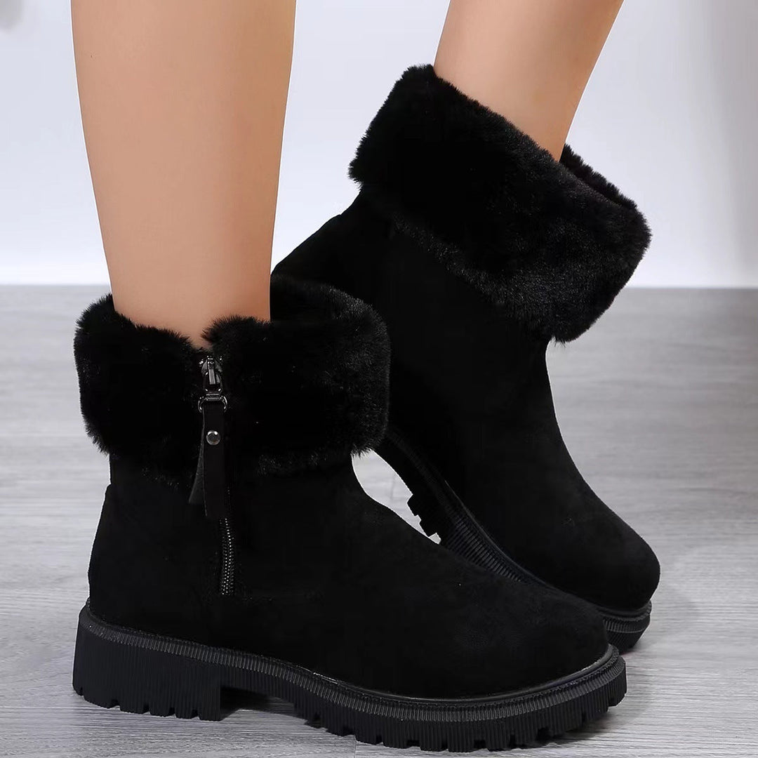 Vanessa Stivaletti Donna – Ankle Boots Invernali con Fodera Morbida e Chiusura con Zip