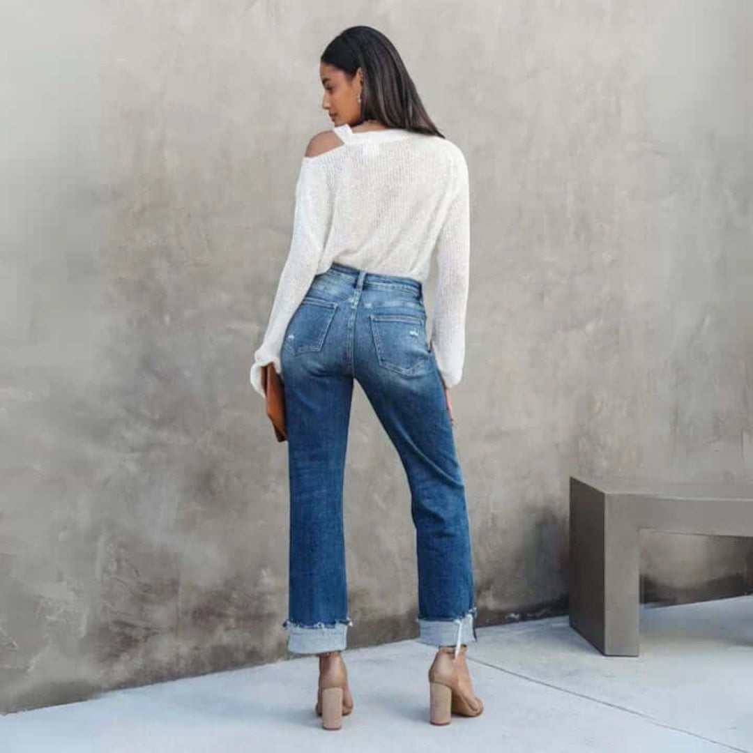 Anaëlle | Blugi Alla Moda pentru Femei | Talie Înaltă