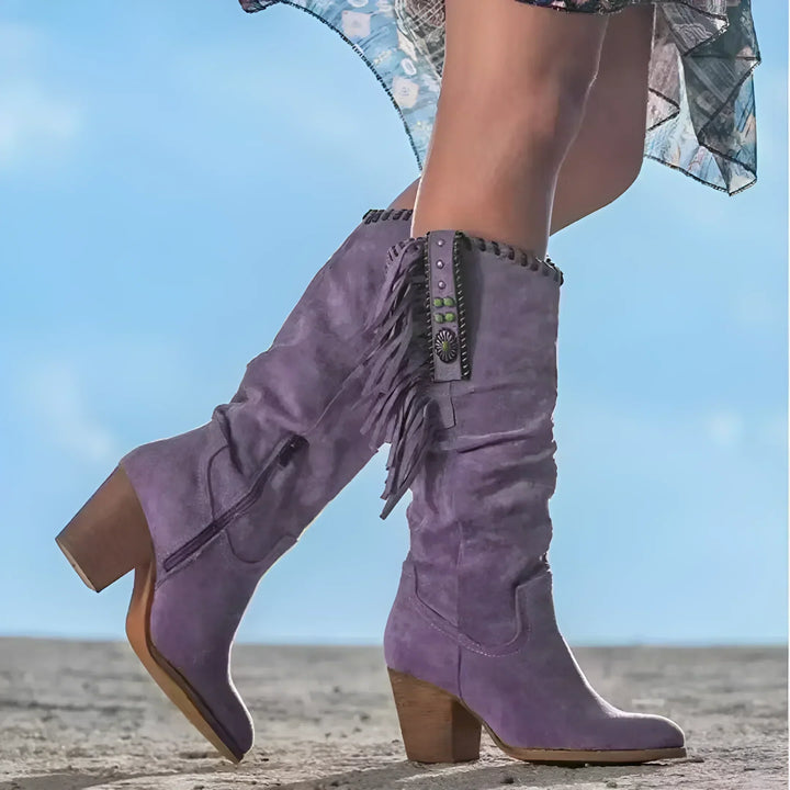 Boho női cowboy csizmák | Vádlinál