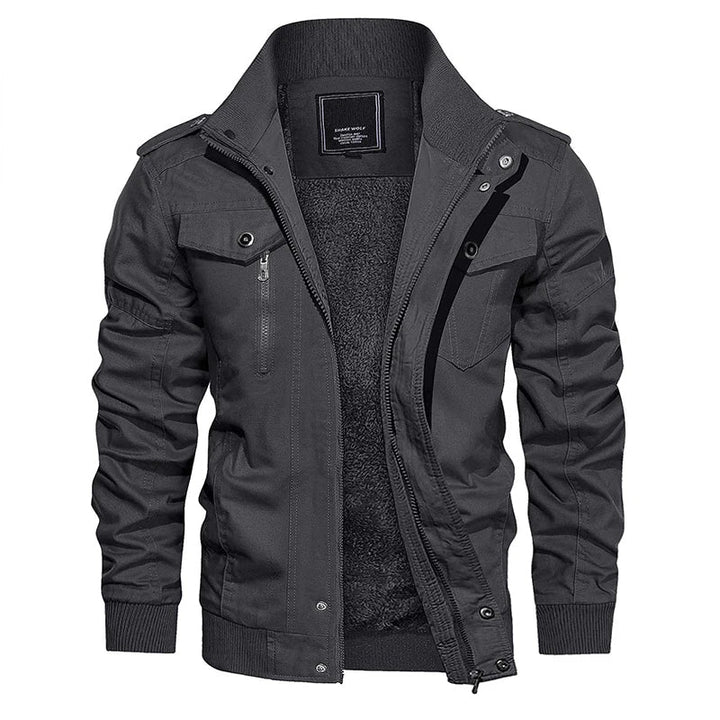 Johan Bomber Herren – Winterjacke mit Stehkragen und Wärmender Fütterung
