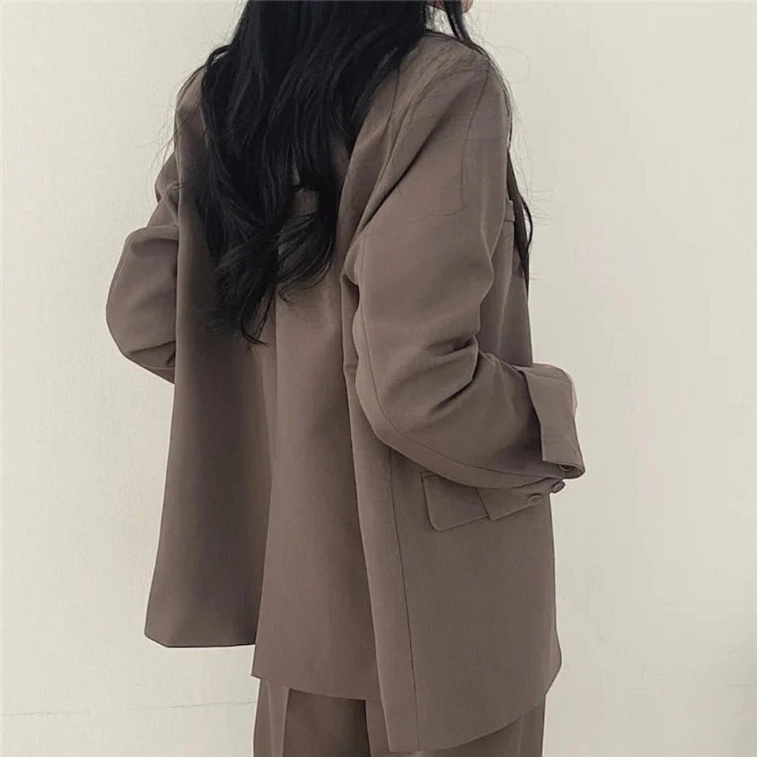Yasmine | Compleu sacou oversize casual pentru femei