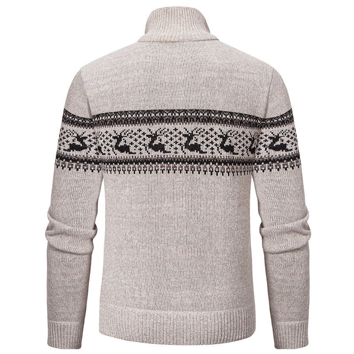 Samson Maglione Natalizio Uomo Half Zip – Tricot Caldo, Collo Alto & Vestibilità Confortevole