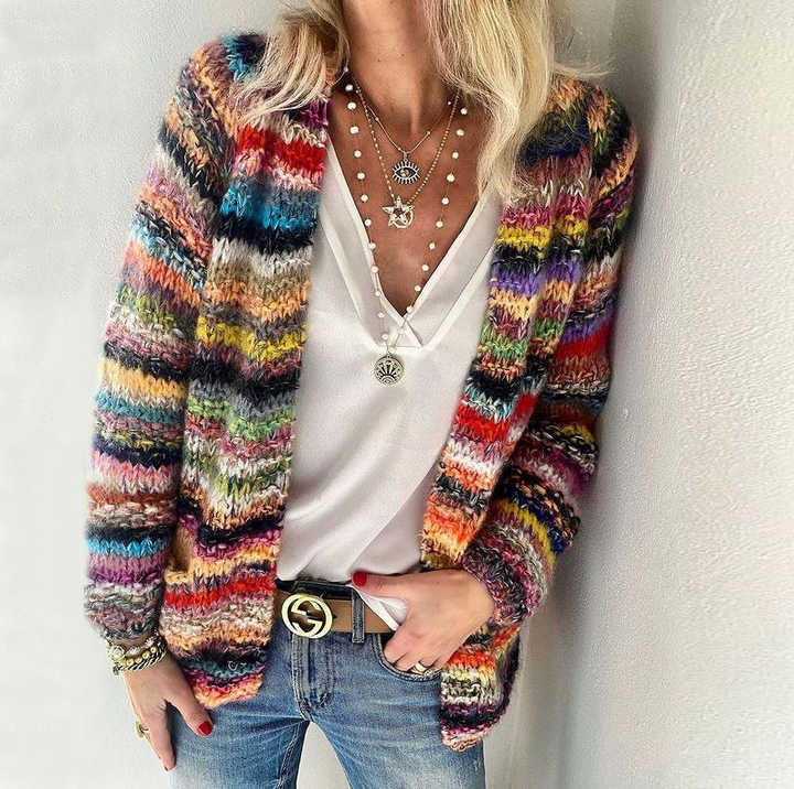 Cárdigan Multicolor Mujer | Abierto Delante