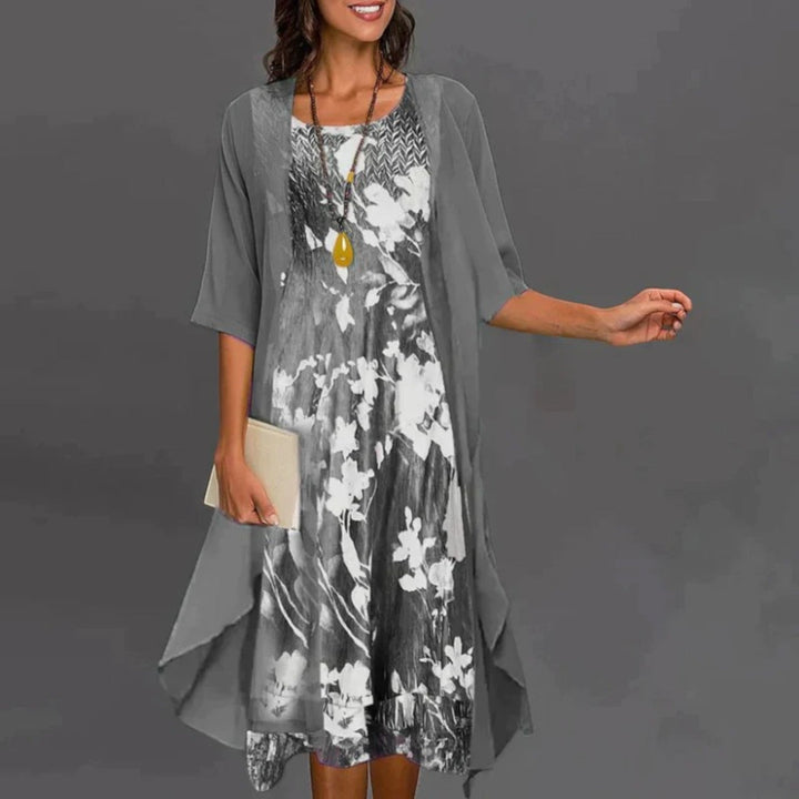 Maëlle | Rochie elegantă florală pentru femei cu blazer | Mini