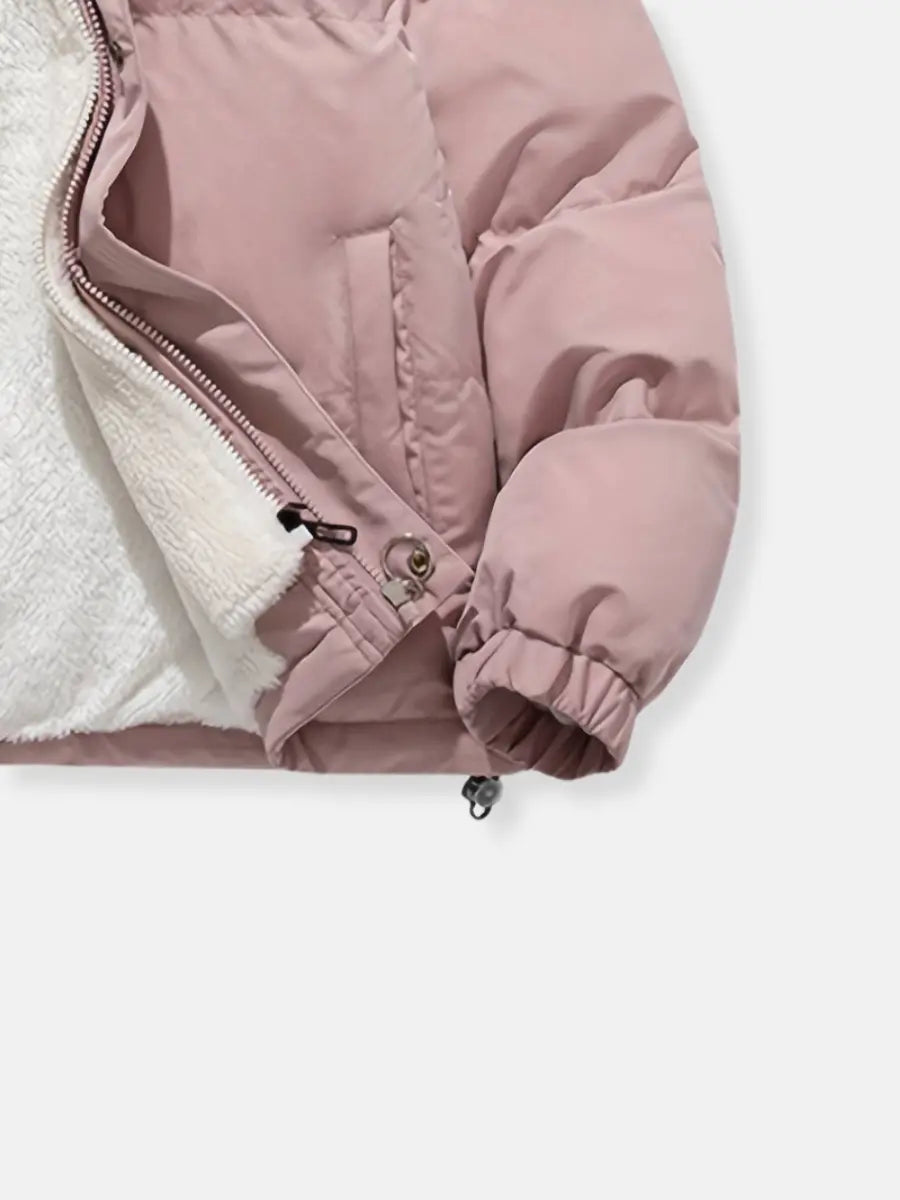 Patricia Giacca Winter Damen Steppjacke – Warmer Mantel mit Verstellbarer Kapuze und Taschen