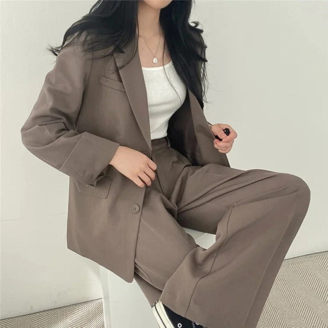 Yasmine | Compleu sacou oversize casual pentru femei