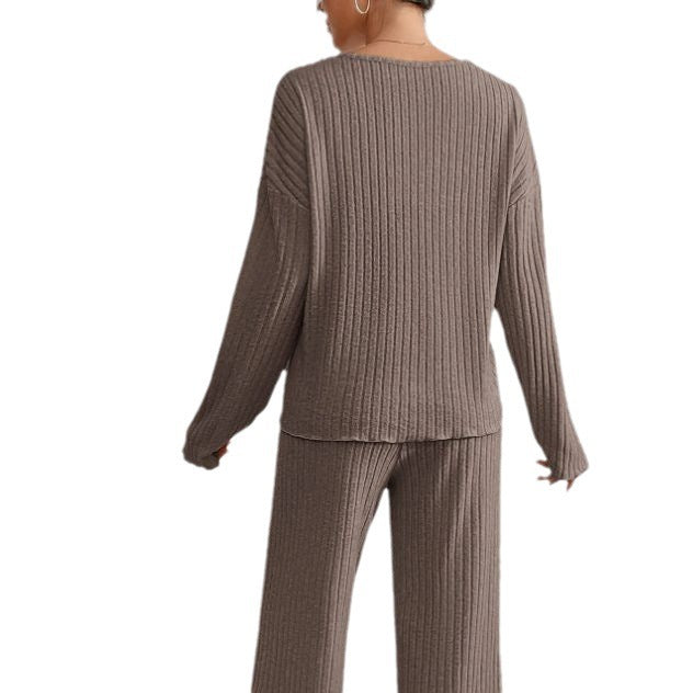 Set Elin Loungewear Donna cu Dungi – Confortabil, La Modă și Două Piese Casual