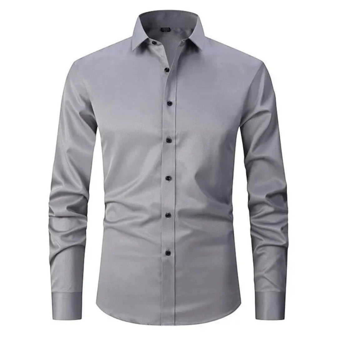 Cămașă bărbați cu mâneci lungi elastică | Casual