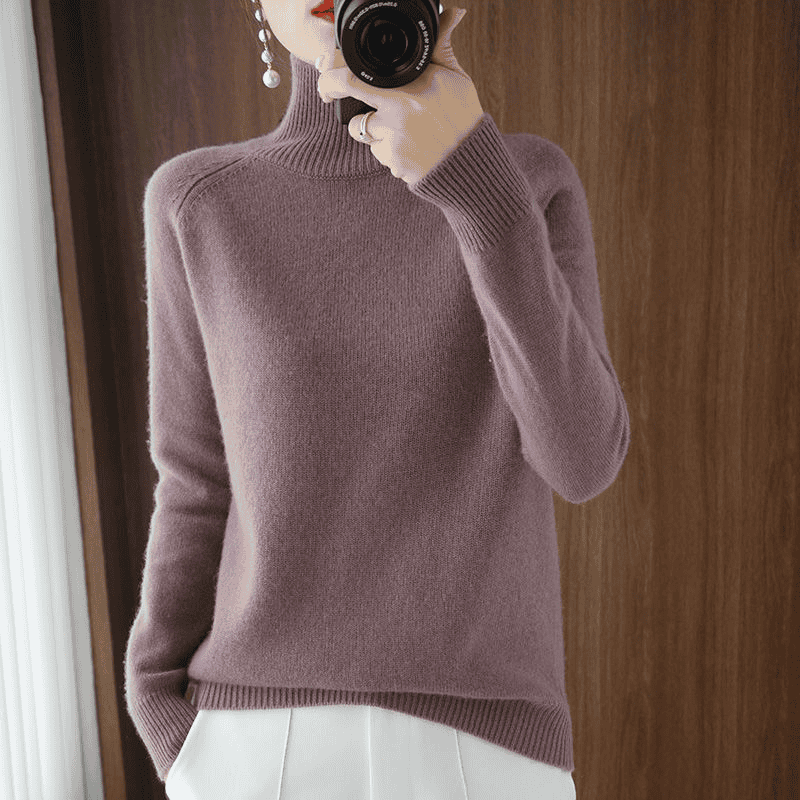 Holly Donna Sweter z Golfem – Delikatność Dzianiny, Elegancki Wysoki Kołnierz i Wyrafinowane Dopasowanie