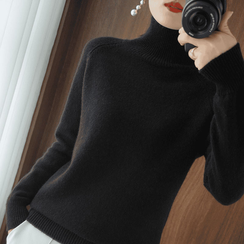 Holly Donna Sweter z Golfem – Delikatność Dzianiny, Elegancki Wysoki Kołnierz i Wyrafinowane Dopasowanie