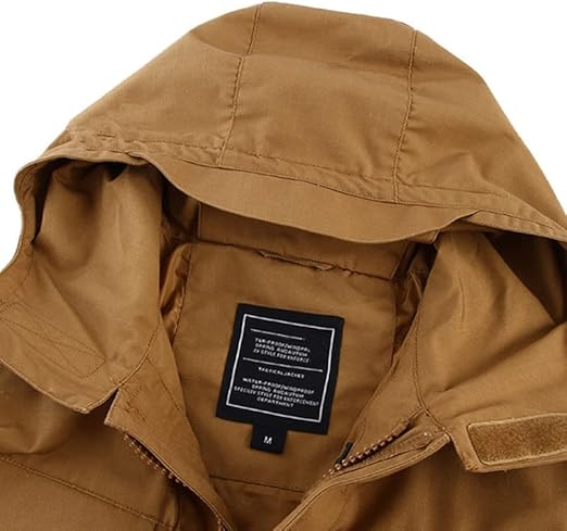 Tarek Giacca Invernale Tattica da Uomo – Giacca Outdoor Impermeabile e Antivento con Cappuccio