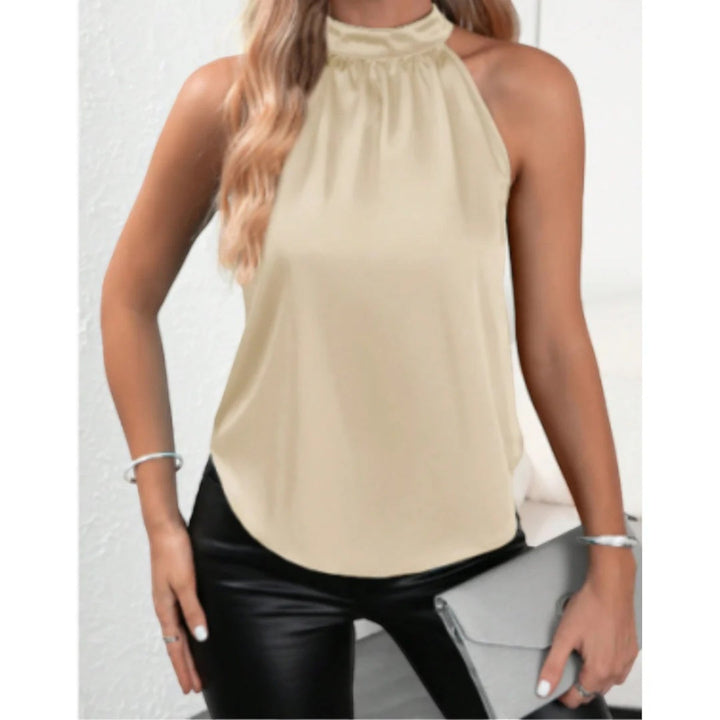 Amanda | Bluza de vară cu guler halter pentru femei | Fără mâneci