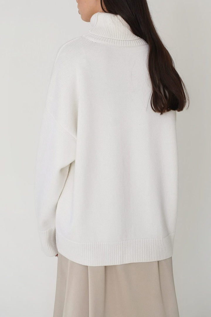 Marian Maglione Donna Oversize a Collo Alto – Pullover Invernale Morbido Vestibilità Relax