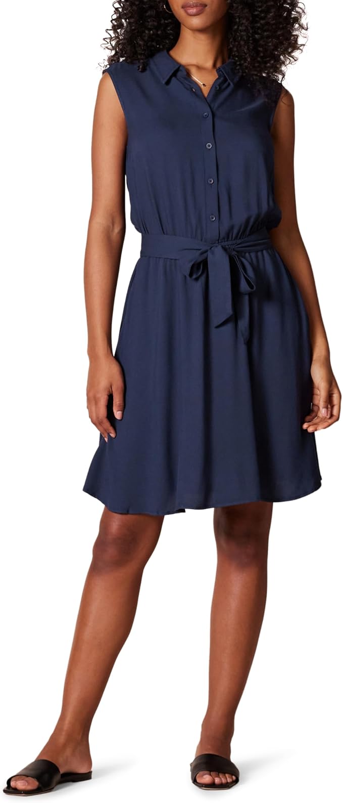 Rina Vestito Camicia Donna – Senza Maniche, Viscosa Leggera & Taglio Fluido Casual